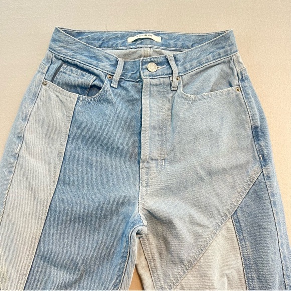 Pacsun Patchwork Vintage Style Ultra High Rise Slim Jeans Women's Size 24 - Picture 3 of 11